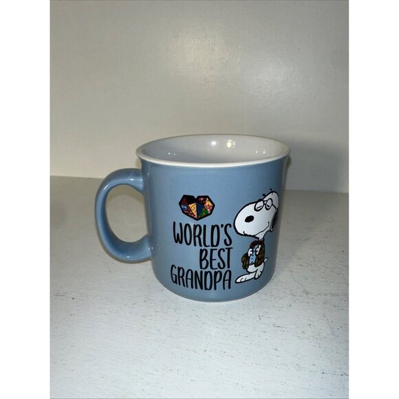 Snoopy Worlds Best Grandpa Blue Ceramic Mug - Picture 3 of 5